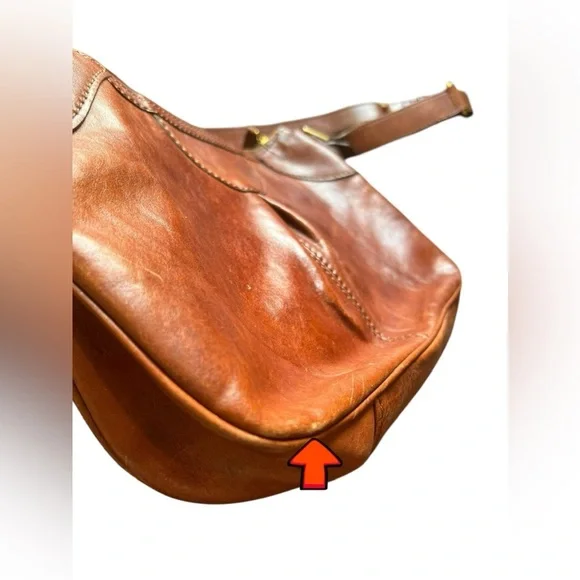 The Bridge Vintage Brown Leather Shoulder / Crossbody Bag - Picture 6 of 16